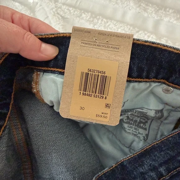 Levi's Women's 501 Dark Indigo Jean Shorts - Picture 8 of 9